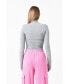 ფოტო #3 პროდუქტის Women's Ruched Turtleneck Top