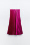 Фото #5 товара Плиссированная атласная юбка миди ZARA