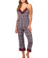 Фото #1 товара Пижама женская iCollection Jessie уютная из модала, комплект камисольки и укороченных брюк