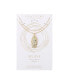 14K Gold Flash Plated Virgin Mary Layered Pendant Necklace