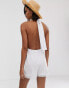 Фото #2 товара ASOS DESIGN halter neck playsuit with lace trim