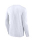 Men's White Milwaukee Brewers Pressbox Long Sleeve T-shirt
