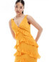 Pretty Lavish exclusive to ASOS Piper ruffle maxi dress in tangerine