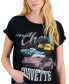 ფოტო #2 პროდუქტის Juniors' Chevy Corvette Boyfriend Tee