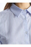 Çizgili Uzun Kollu Kadın Gömlek Tunik