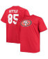 Фото #1 товара Men's George Kittle Scarlet San Francisco 49ers Big and Tall Player Name and Number T-shirt