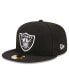 ფოტო #4 პროდუქტის Men's Black Las Vegas Raiders Main Patch 59FIFTY Fitted Hat