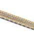 Two-Tone Crystal & Chain Multi-Row Flex Bracelet