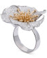 ფოტო #2 პროდუქტის Two-Tone Hibiscus Flower Statement Ring, Created for Macy's