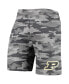 Фото #3 товара Men's Charcoal, Gray Purdue Boilermakers Camo Backup Terry Jam Lounge Shorts