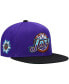 Фото #1 товара Men's Purple and Black Utah Jazz Hardwood Classics Snapback Hat