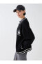 Фото #2 товара Mickey Mouse Baskılı Uzun Kollu Oversize Kadın Kolej Ceket