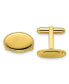 ფოტო #2 პროდუქტის Kelly Waters Gold-plated Polished Beaded Oval Engravable Cuff Links