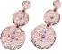 Pink gilded earrings with crystal Orient 22777RG