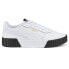 Фото #1 товара Puma Carina 2.0 Lace Up Womens Black, White Sneakers Casual Shoes 38584904