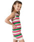 Little Girls Striped Crochet Dress