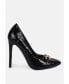 fanfare croc stiletto pump heels