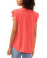 ფოტო #2 პროდუქტის Women's V-Neck Flutter Short Sleeve Top