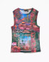 Фото #2 товара ASOS DESIGN PRIDE genderless tank vest in printed mesh