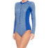 Фото #2 товара Cabana 270725 Life Printed Unisuit, UPF 50+, Zip Neck, Long Sleeve Blue Palms, L