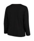 ფოტო #2 პროდუქტის Women's Black Las Vegas Raiders Plus Size Team Logo Long Sleeve T-shirt