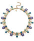 Фото #1 товара Gold-Tone Multicolor Crystal All-Around Statement Necklace, 17" + 3" extender, Created for Macy's
