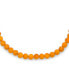 ფოტო #2 პროდუქტის Plain Simple Smooth Classic Western Jewelry Yellow Orange Created Jade Round 10MM Bead Strand Necklace Silver Plated Toggle Clasp 16 Inch