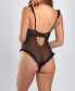 Фото #2 товара Women's Blyth Underwire Mesh Teddy with Lace Trim Lingerie