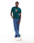 PS Paul Smith t-shirt with zebra print logo in teal