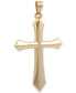 ფოტო #2 პროდუქტის Polished Cross Pendant in 14k Gold, Created for Macy's