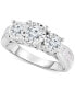 ფოტო #1 პროდუქტის Diamond Three Stone Channel-Set Engagement Ring (1-1/2 ct. t.w.) in 14k White Gold