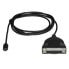 Фото #1 товара StarTech.com USB-C to Parallel Printer Cable - 1.83 m - USB C - DB25 - Male/Female - Black - 1830 mm