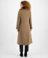 ფოტო #2 პროდუქტის Women's Single-Breasted Faux-Fur-Collar Maxi Coat