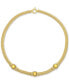 ფოტო #3 პროდუქტის Citrine (5-1/4 ct. t.w.) & White Topaz (7/8 ct. t.w.) Weave Link 18" Collar Necklace set in 14k Gold-Plated Sterling Silver
