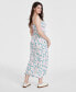 ფოტო #4 პროდუქტის Women's Printed Empire-Waist Midi Dress, Created for Macy's