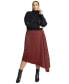 Plus Size Peaked Drape Skirt - 14, Fired Brick