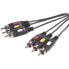 Фото #2 товара SpeaKa Professional SP-7869868, 10 m, 3 x RCA, 3 x RCA, Male, Male, Black