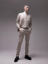 Фото #5 товара Topman super skinny herringbone texture suit jacket in stone