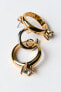 Rhinestone ring earrings