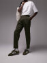 Фото #1 товара Topman premium tapered wool mix elasticated waist trouser in khaki