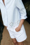 SHORT SHIRT WITH CUTWORK EMBROIDERY