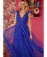 Фото #4 товара Women's V-Neck Sleeveless Chiffon Gown