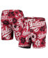 Men's Crimson Indiana Hoosiers Floral Volley Logo Swim Trunks