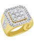 ფოტო #1 პროდუქტის Men's Diamond Cluster Ring (3 ct. t.w.) in 10k Gold and White Gold