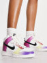 Nike Dunk High top trainers in white and multi