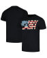 ფოტო #1 პროდუქტის Men's and Women's Black Johnny Cash Ragged Old Flag T-shirt