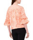 ფოტო #2 პროდუქტის Women's Floral Off The Shoulder Bubble Sleeve Tie Front Blouse