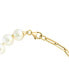 ფოტო #3 პროდუქტის EFFY® Cultured Freshwater Pearl (7-1/2mm) & Diamond (1/10 ct. t.w.) Paperclip Bracelet in 14k Gold