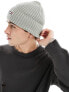 Tommy Jeans ribbed flag logo beanie in grey