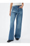 Фото #25 товара Bol Paça Kot Pantolon Standart Bel Cepli Pamuklu - Bianca Wide Leg Jeans